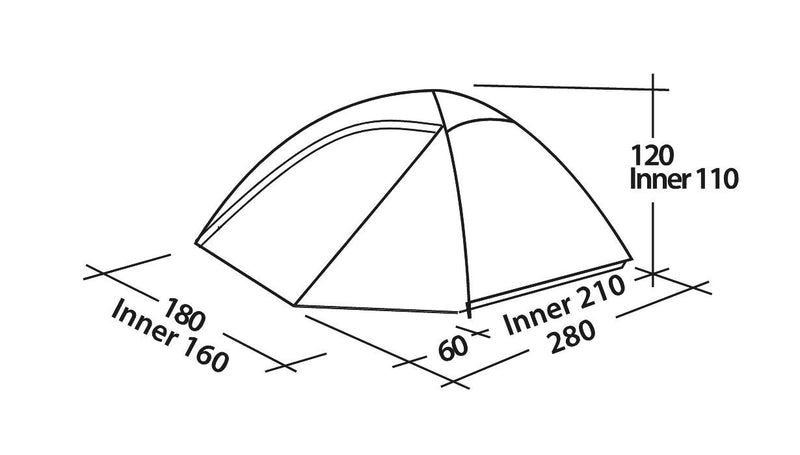 METEOR 300 TENT GOLD RED