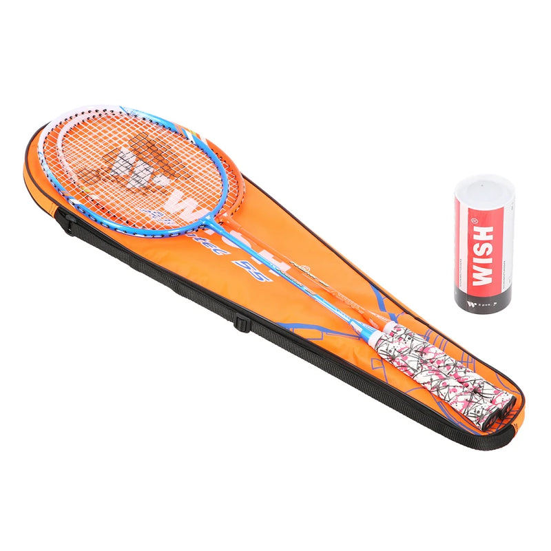 BADMINTON SET,2 RACKETS+3 SHUTTLECOCK+FULL COVER