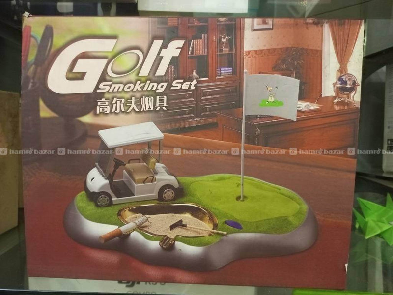 GOLF CAR SHAPED ASTRAY WITH STAND