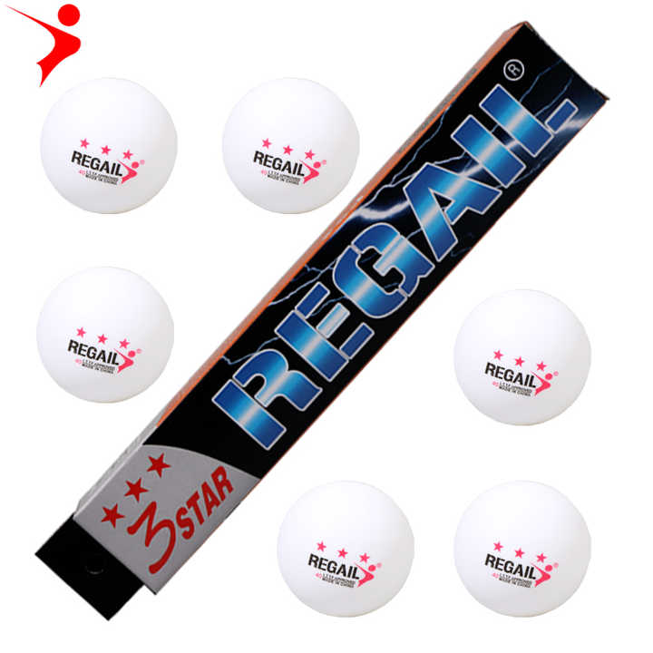 TABLE TENNIS BALLS 3 STAR, 6 PCS 40+ SEAMLESS,REGAIL