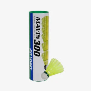 MAVIS 300 NYLON BADMINTON SHUTTLECOCK TUBE OF 6 YONEX YELLOW