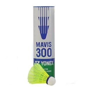 MAVIS 300 NYLON BADMINTON SHUTTLECOCK TUBE OF 6 YONEX YELLOW